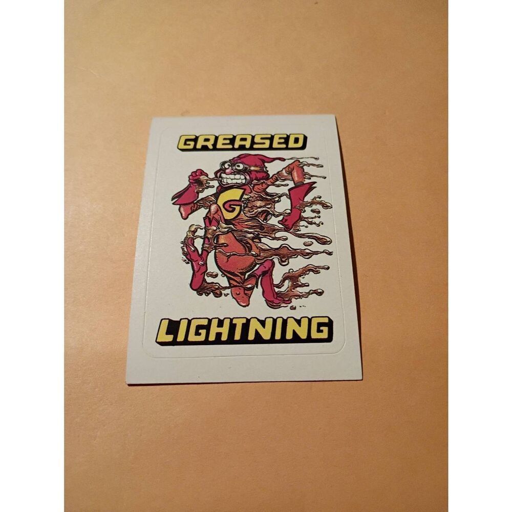 1983 General Mills Zero Hero Trading Card Sticker Vintage #61 Greased Lightning